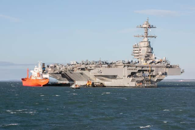 USS Gerald R Ford in the Solent Picture: Habibur Rahman