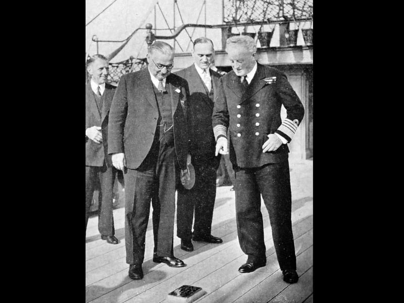 On September 27, 1941, Mr Ernest Bevan the wartime Minister of Labour and National Service visited HMS Victory.