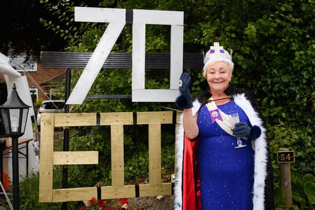 Queen Elizabeth aka Elsie Tanner.
Picture: Keith Woodland (040621-11)