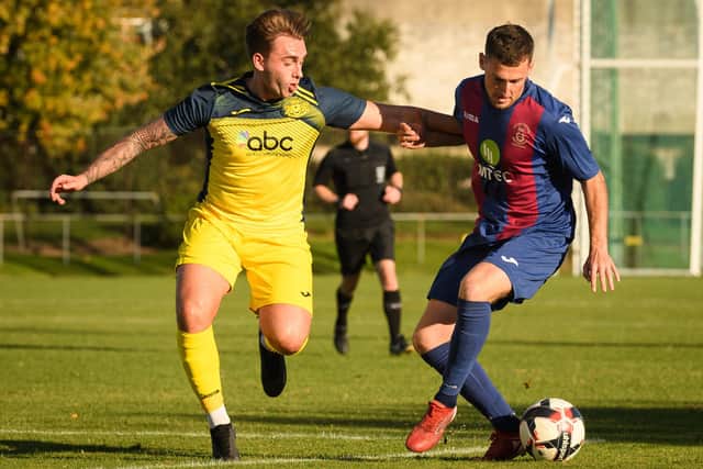 Brodie Spencer, right, scored his first US Portsmouth goal of the season in the win at Bournemouth Poppies. Picture: Keith Woodland