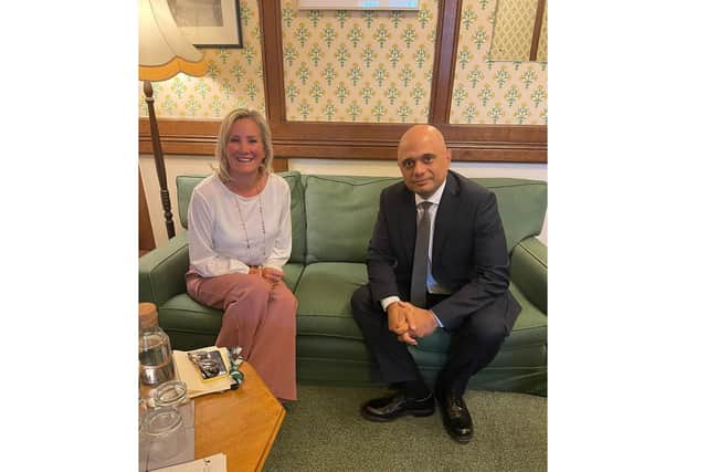 Gosport MP Caroline Dinenage and health minister Sajid Javid