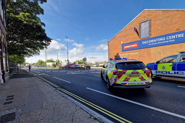 The scene at Goldsmith Avenue, Fratton, on September 14. Picture: Habibur Rahman.