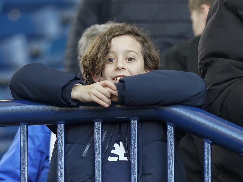 This young fan is clearly happy to be on the road with the Blues!