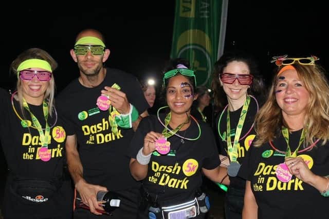 People taking part in the Dash in the Dark event run by Hampshire & Isle of Wight Air Ambulance. Credit: Hampshire and Isle of Wight Air Ambulance