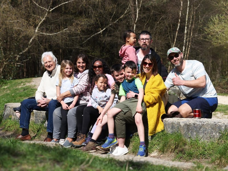 Pictured are the Brookes and Gormley families.
Picture: Sam Stephenson.