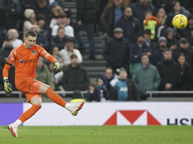 Josh Griffiths makes his first Papa John's Trophy appearance for Pompey in tonight's quarter-final clash at Bolton. Picture: Jason Brown/ProSportsImages