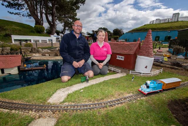 The Big reopeningPictured: Owners Emma and Dean Wilson of Model Village, Southsea, Portsmouth on 12 April 2021Picture: Habibur Rahman