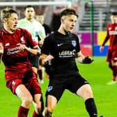 Ethan Robb on Pompey Academy duty against Liverpool in the FA Youth Cup in December 2018. Picture: Colin Farmery