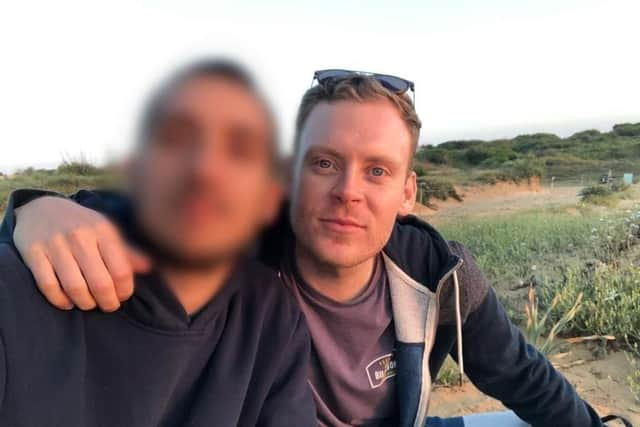 Luke Hanns, 32, of Southsea, alongside his partner Tal. Picture: Luke Hanns.