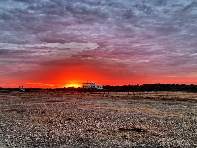The glorious sunset from Hayling Island.