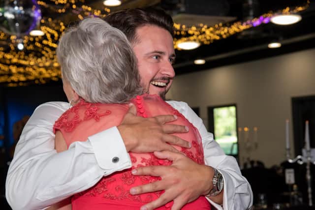 Joseph Sadler from Kerdos International and Rebecca Simmons from Spark Community Space. Picture: Penny Plimmer/Japics Photographic.
