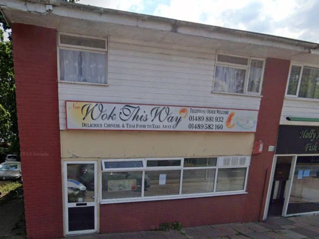 New Wok This Way at 62 Barnes Lane, Sarisbury Green, was rated 1 on January 11.