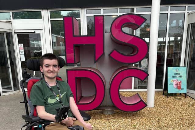 James has complex physical needs and uses an electric wheelchair.