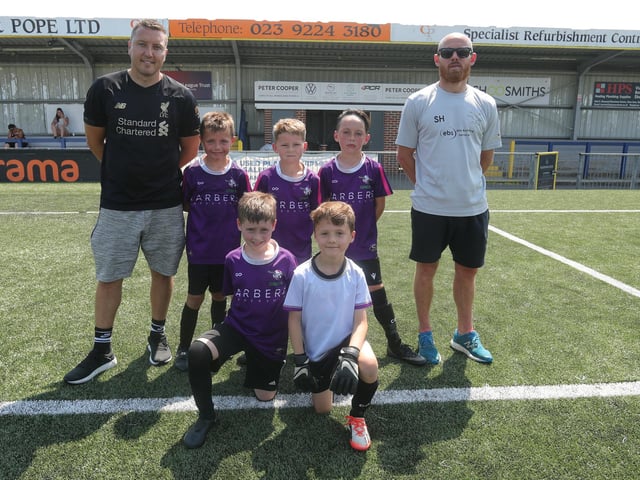Gosport Falcons Purple Under-8s. Picture by Dave Haines