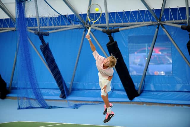 Flashback - Blu Baker  aged 11 playing at the Portsmouth Indoor Tennis Centre in Burnaby Road. Picture: Paul Jacobs