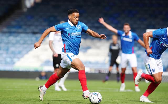 Louis Thompson featured off the bench in Saturday's 2-0 win over Peterborough, but has since left Fratton Park. Picture: Joe Pepler