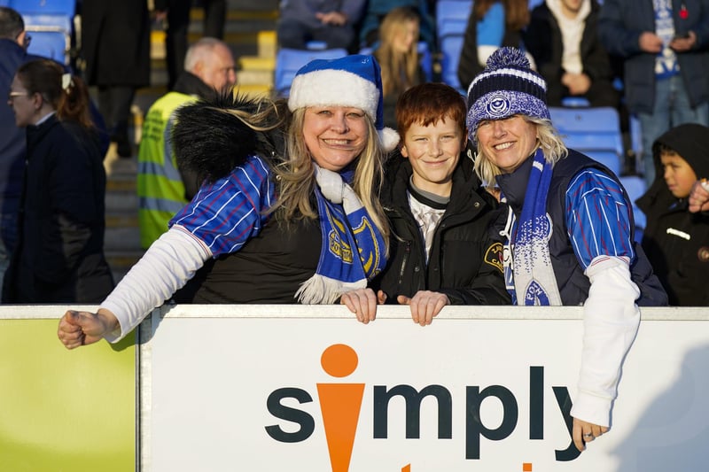 The festive look was popular among many Pompey fans for today's trip to Shrewsbury