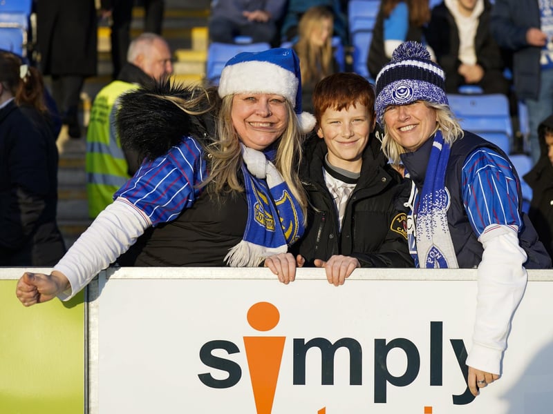 The festive look was popular among many Pompey fans for today's trip to Shrewsbury