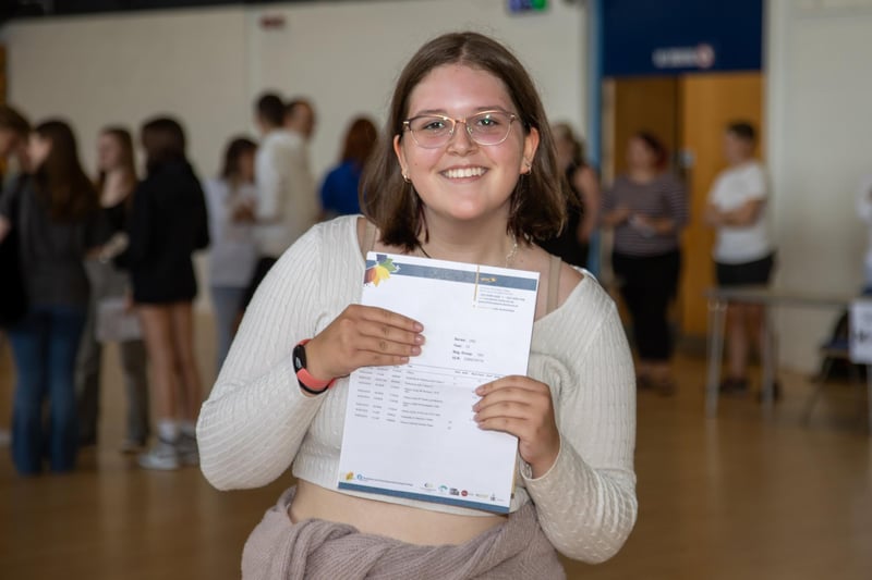 Students from Horndean Technology College received their GCSE results on Thursday morning.

Pictured - Hazel Grabham, 15 was delighted with her results

Photos by Alex Shute