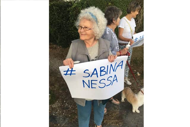 A vigil was held for Sabina Nessa along Portchester Road on September 24, 2021. Pictured: Patsy England