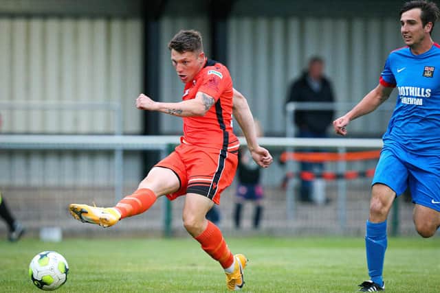 Striker Kieran Roberts has left AFC Portchester. Picture: Chris Moorhouse (jpns 170821-09)