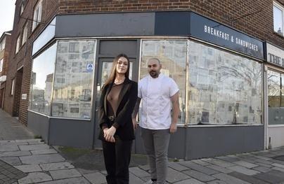 Caitlyn Odin (22) and Jordan Thompson (31) are the owners of new restaurant Smoke and Mirrors which has been opened in Old Portsmouth's High Street since last year.  Smoke and Mirrors has a Tripadvisor rating of 5 out of 5 and it is a top notch restaurants in the city worth paying a visit.    Picture: Sarah Standing (260124-5803)