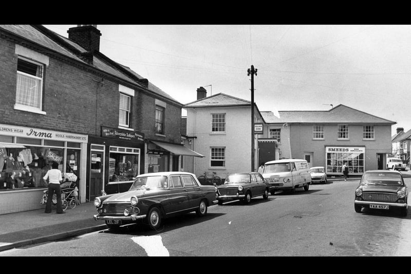 The main road through Alversttoke village, Gosport in 1973. The News PP4754