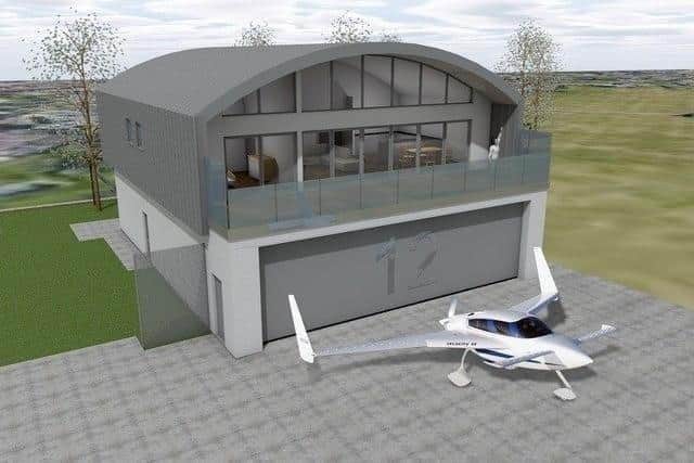 Hangar homes that businessman Peter Day wants to build at Solent Airport
