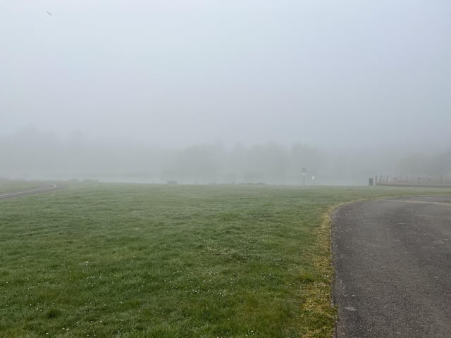 Heavy fog has blanketed Portsmouth this morning.