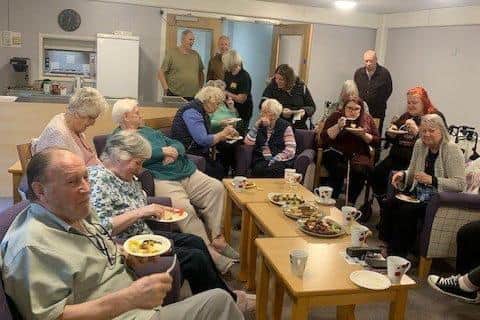 Hyde residents enjoy the benefits of sharing time and food at a recent Shop, Chop and Chat sessi