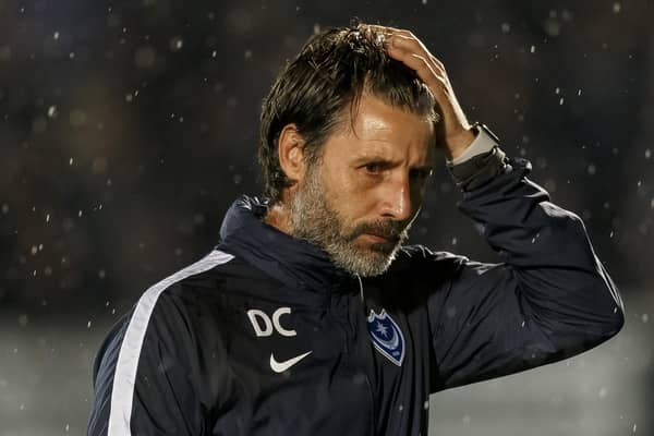 Danny Cowley was exasperated at Pompey's 2-1 defeat at Burton on Tuesday evening. Picture: Daniel Chesterton/phcimages.com