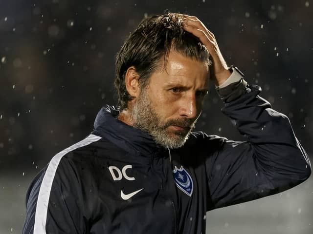Danny Cowley was exasperated at Pompey's 2-1 defeat at Burton on Tuesday evening. Picture: Daniel Chesterton/phcimages.com
