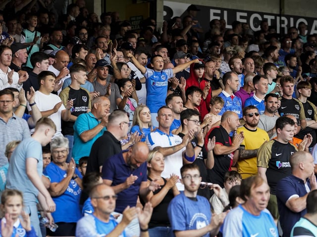 More than 1,600 Pompey fans made the trip to Port Vale today.