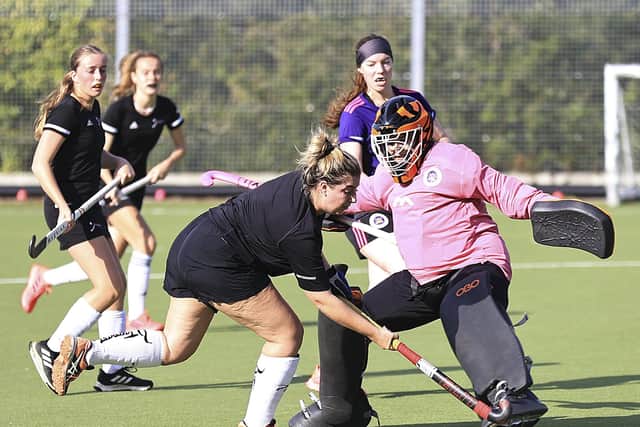Fareham 3rds (black) v Portsmouth 3rds. Picture: Barry Zee