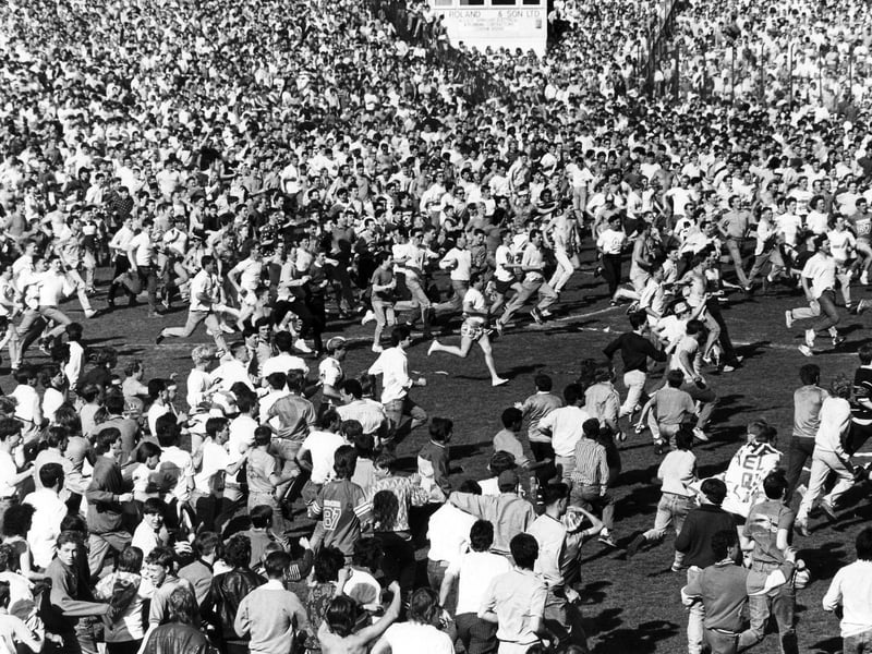 The Fratton celebrations were something to behold in 1987 as Pompey returned to the top flight after a 28-year absence. The pitch invasions were standard - a fan choosing to scale a floodlight after a bevy or 10 perhaps less so.