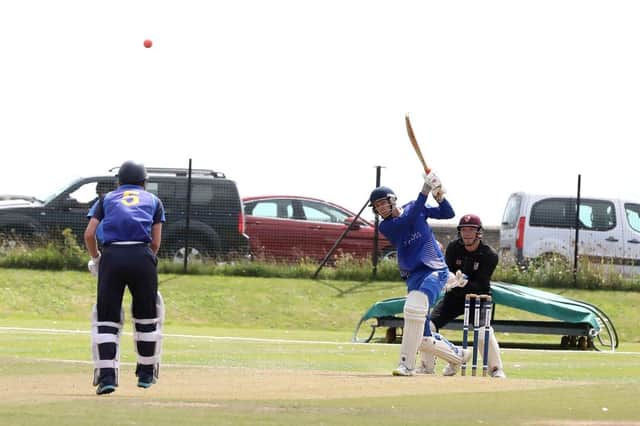 Andrew Marston on his way to an unbeaten 30 for Portsmouth against South Wilts.
Picture: Sam Stephenson