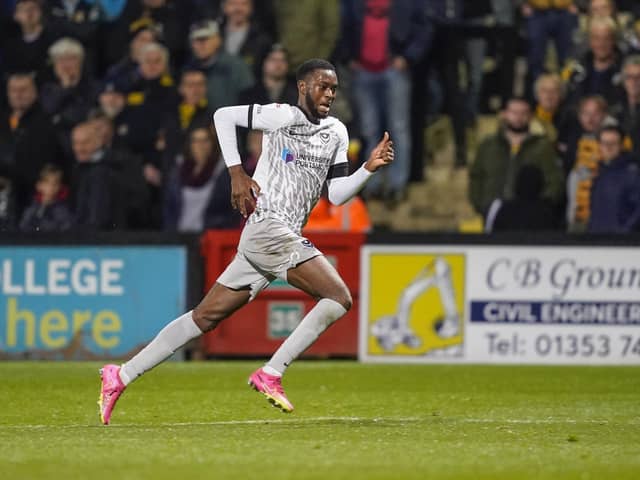 Abu Kamara was handed his seventh successive start on Pompey's left wing in Tuesday night's goalless draw at Cambridge United. Picture: Jason Brown/ProSportsImages