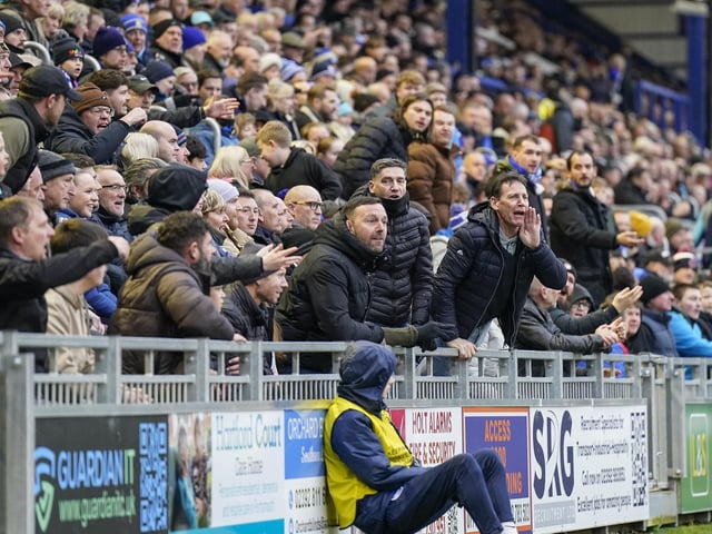 Pompey fans backed their team as they gave it everything against promotion-chasing Burnley at Fratton Park on Saturday.