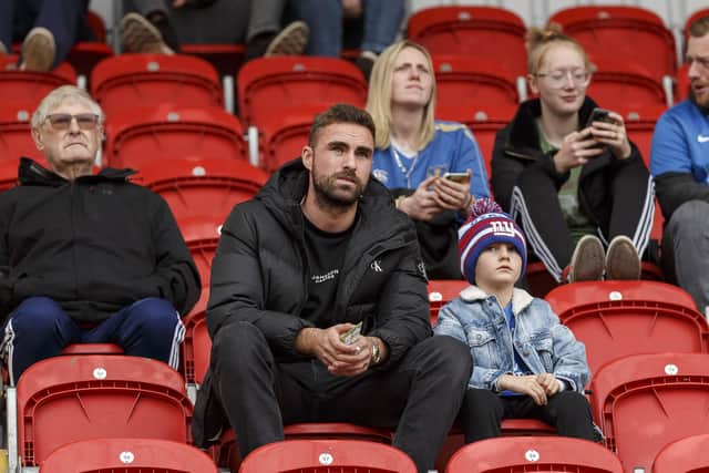 Clark Robertson in the away end at the New York Stadium. Picture: Daniel Chesterton