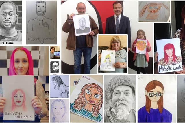 A montage of some of the residents from Somers Town who have created their own self portraits. Photo: Portsmouth City Council