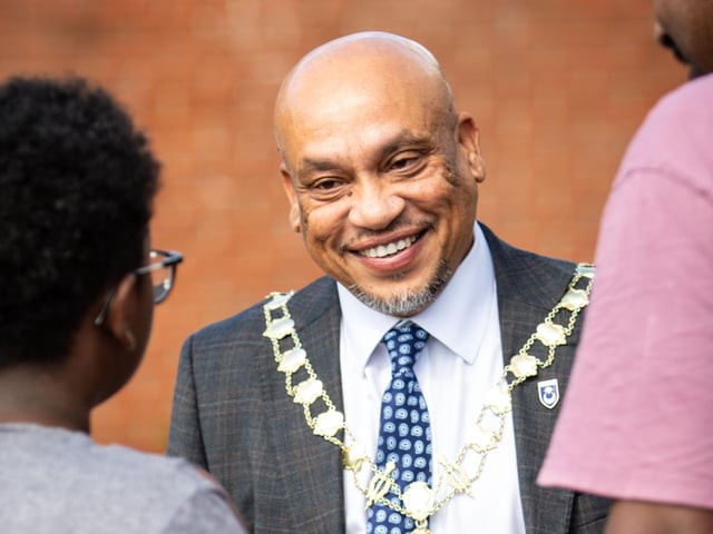 Deputy Lord Mayor Cllr Abdul Kadir meeting the local community. Pic: AT Sports Photography