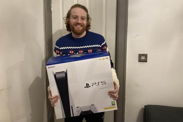 Matt Mohan-Hickson with his new Playstation 5