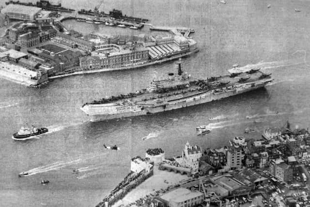 Dockyard workers put in a remarkable effort to get HMS Hermes battle-ready. Picture: The News, Portsmouth