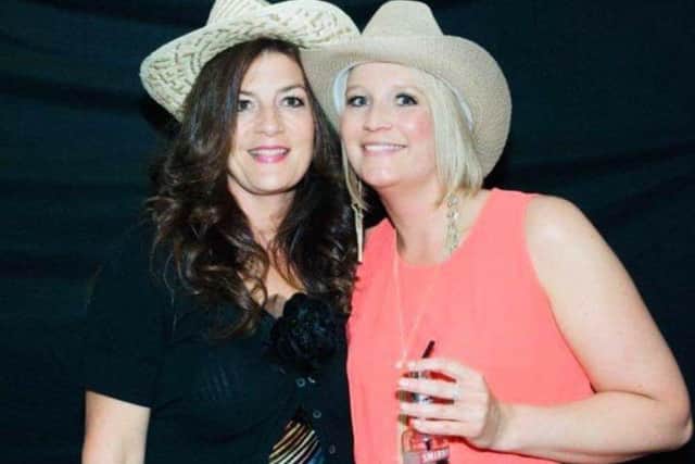 Zoe's nieces, Nicola Powell (left), and Sara Hillyer who organised the birthday srenade.