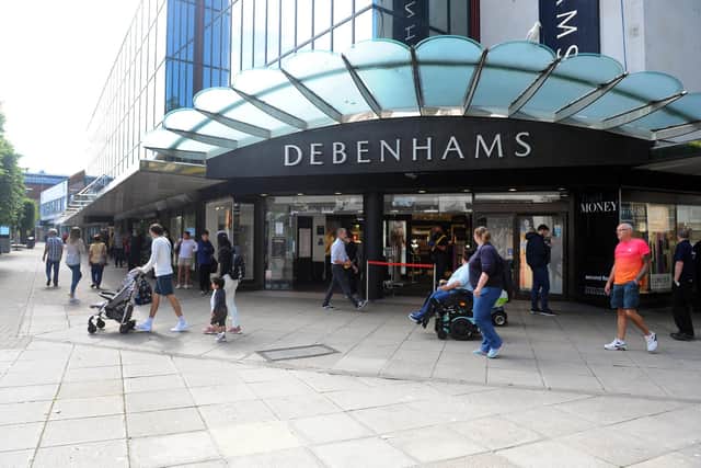 Shops across the country reopened their doors on Monday, June 15, including Cascades Shopping Centre and Commercial Road in Portsmouth.Pictured is: Debenhams in Commercial Road, Portsmouth.Picture: Sarah Standing (150620-9928)
