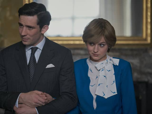 A scene from The Crown Season 4. Picture shows Prince Charles (Josh O'Connor) and Princess Diana (Emma Corrin)