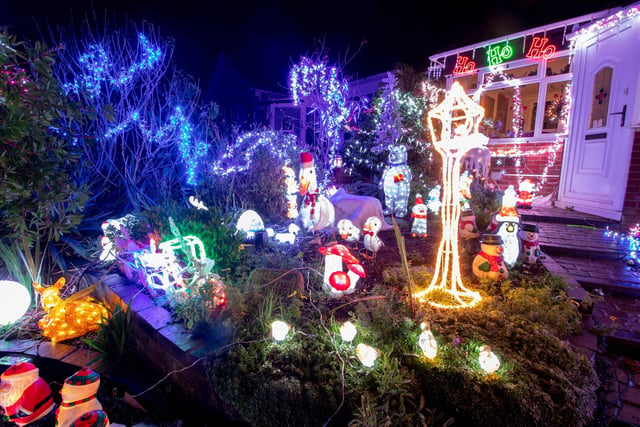 Pictured: Christmas lights at Bill and Barbara Wright's home in Portchester on Monday 4th December 2023

Picture: Habibur Rahman