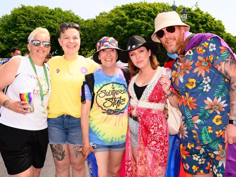 Pictured is: A group attending the Portsmouth Pride event.
Picture: Keith Woodland