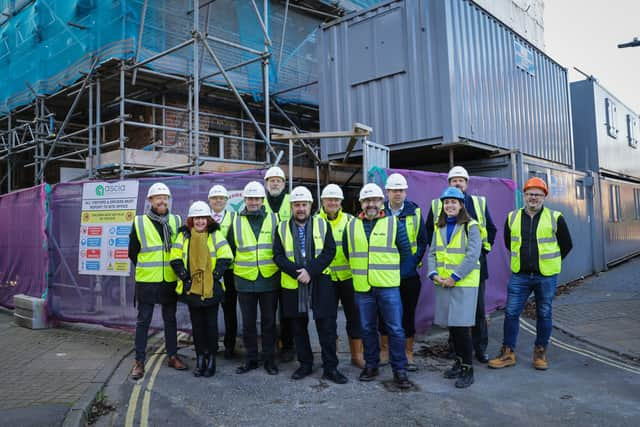 Brewery House, originally Long & Co’s Brewery bottling store in Southsea, celebrated its ‘topping out’ milestone this month as construction reached its highest point.