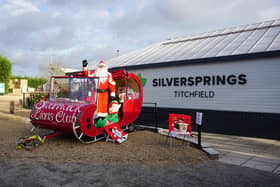 Father Christmas, who is part of the Swanwick Lions, visits Silversprings in Titchfield